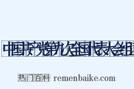中国共产党第九次全国代表大会组词是什么意思的图片